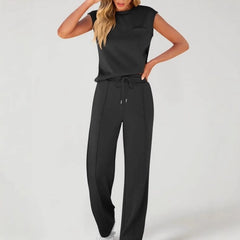 Ilda Taglieri™ Women's Casual Sleeveless Top and Drawstring Pants 2-Piece Set