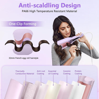 IonCurl Pro™ Gentle Ionic Curling Wand for Beautiful Waves
