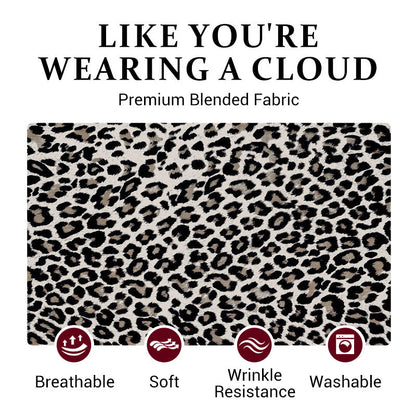 Irma Zerilli™ Deep V-Neck Leopard Print Slit Dress
