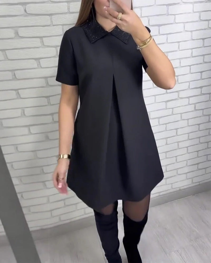 Isabelle Scartozzi™ Sparkling Collar A-Line Dress