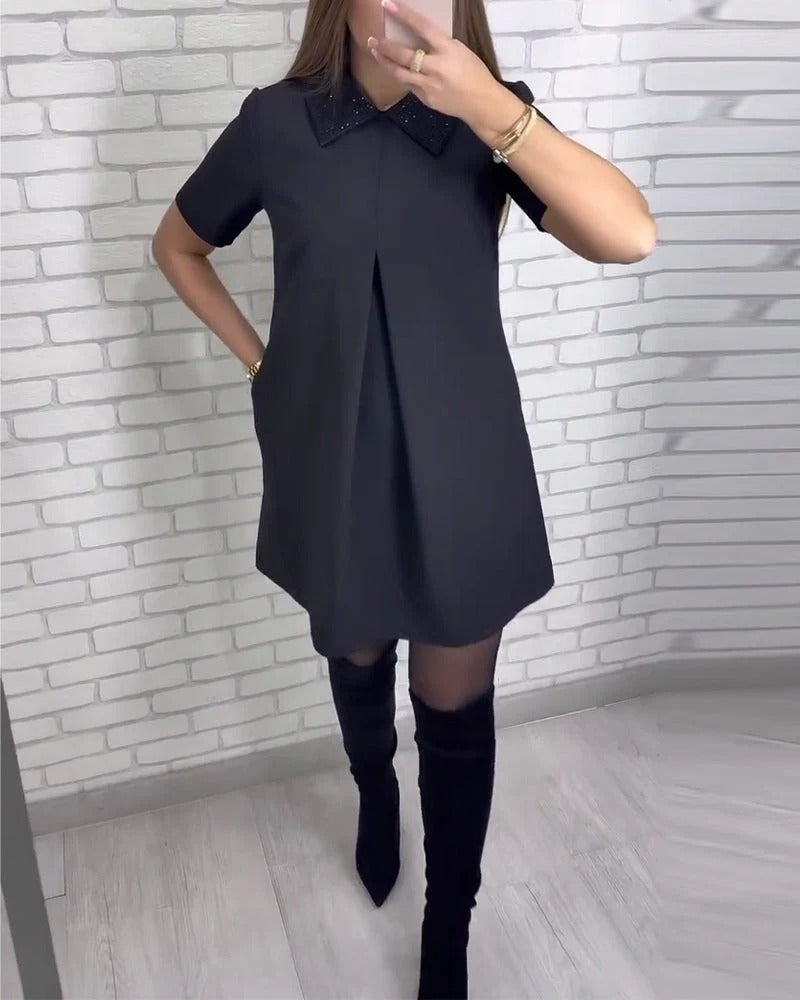 Isabelle Scartozzi™ Sparkling Collar A-Line Dress