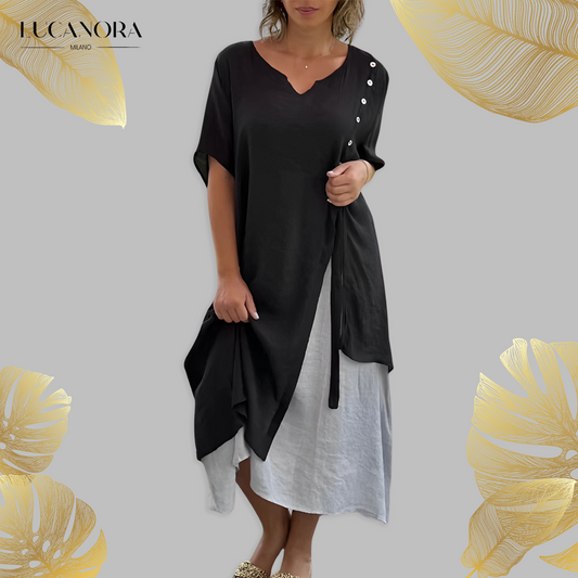 Jemma Onio™ Plus Size Asymmetrical Long Dress