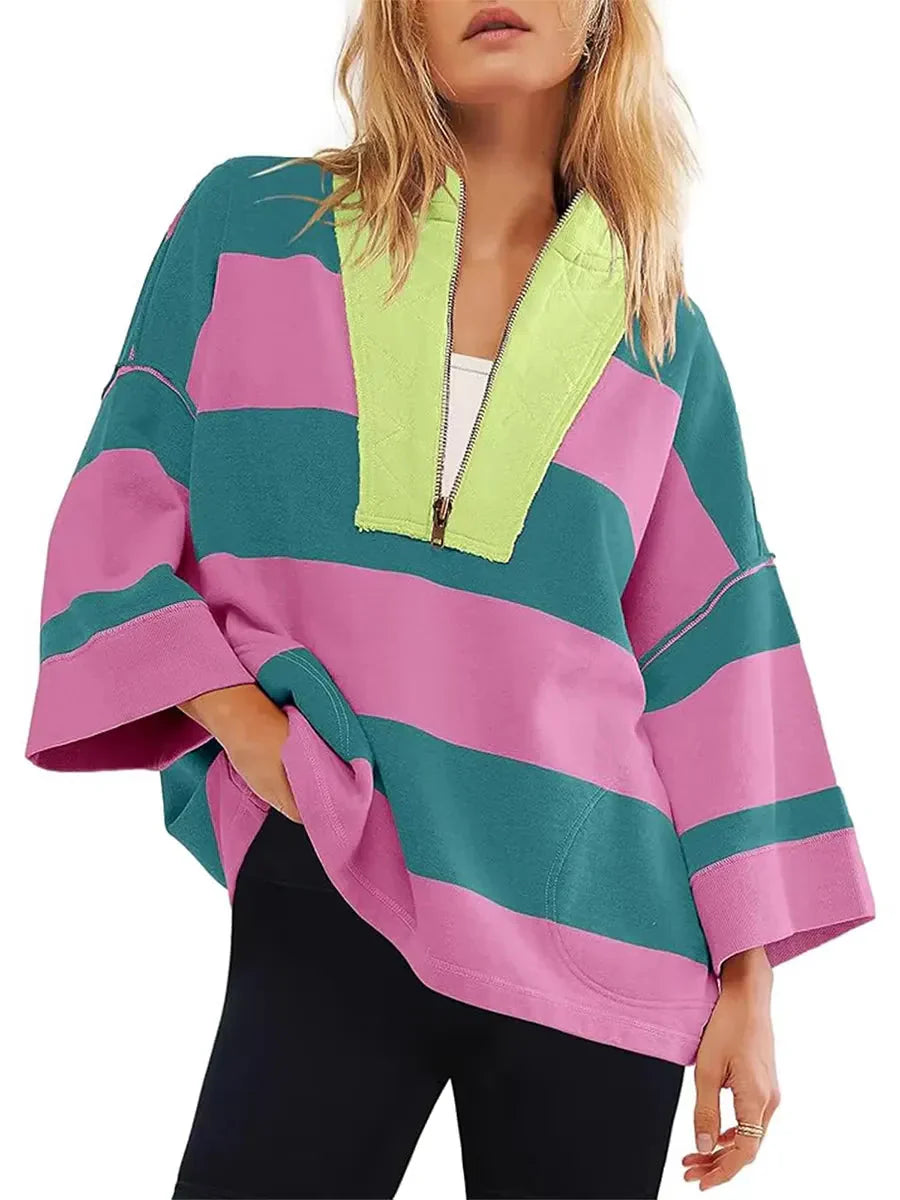 Keira™ Vintage oversize striped shirt