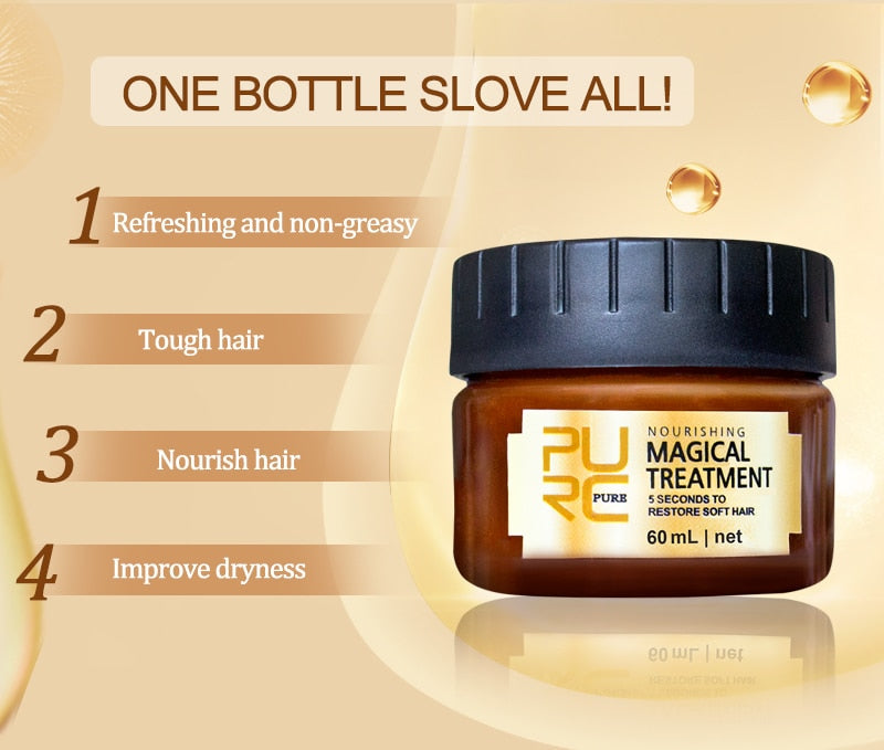 PURE™ Keratin hair mask | Shiny and healthy hair in seconds! (1+1 FREE)