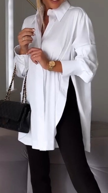 Khloe Gesner™ Shirt with lapel slit