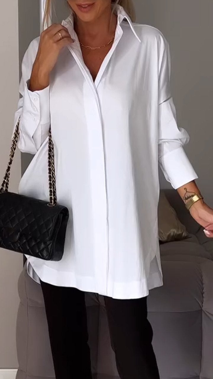 Khloe Gesner™ Shirt with lapel slit