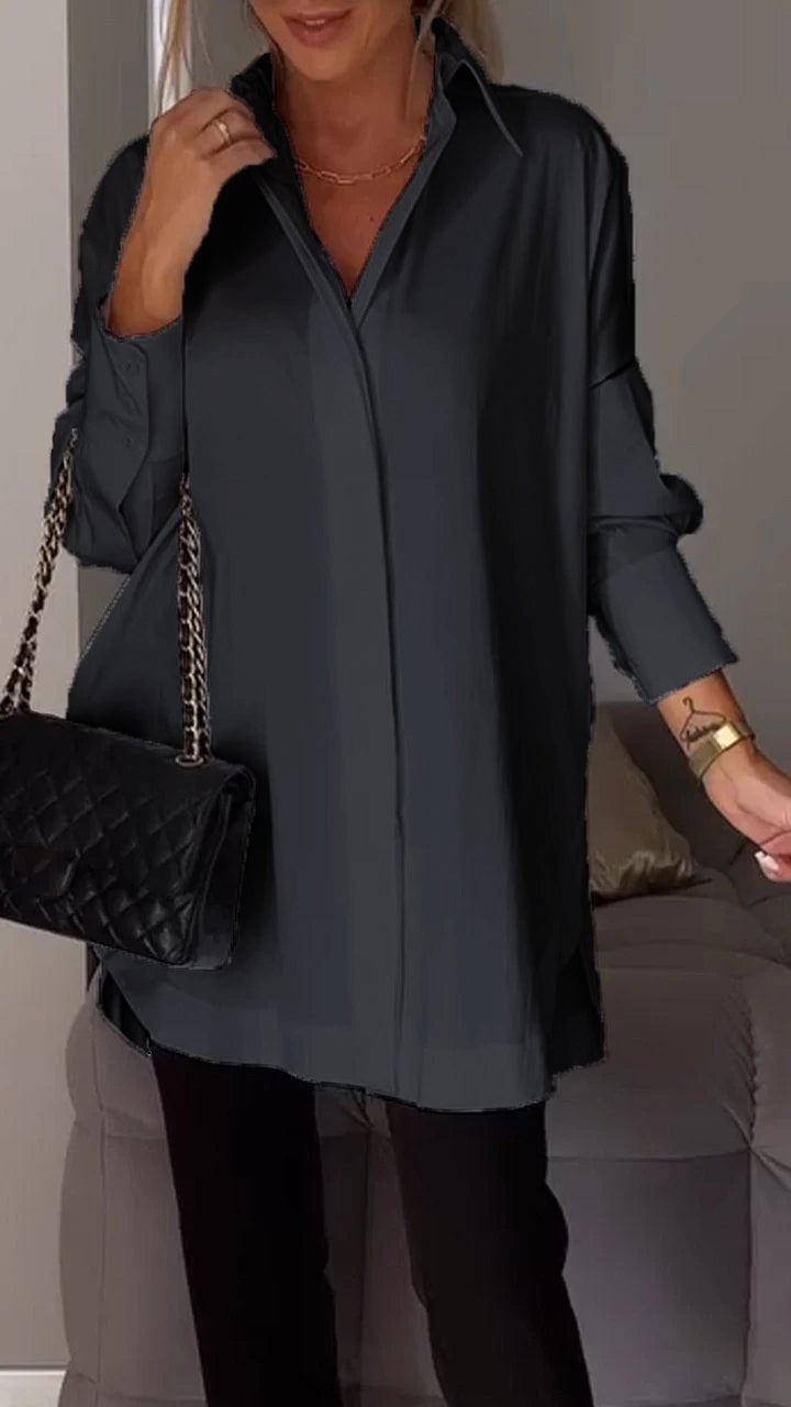 Khloe Gesner™ Shirt with lapel slit