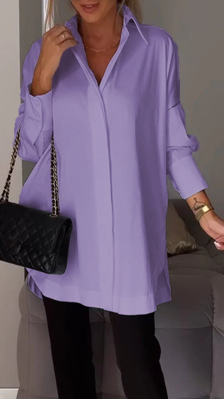 Khloe Gesner™ Shirt with lapel slit