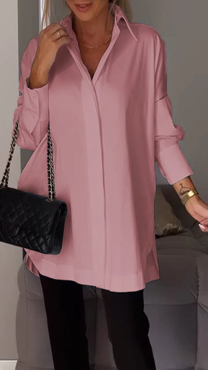 Khloe Gesner™ Shirt with lapel slit