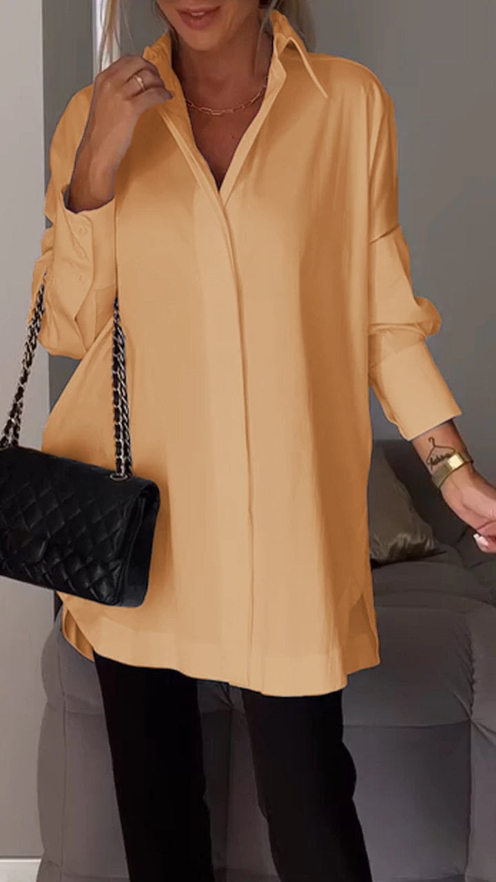 Khloe Gesner™ Shirt with lapel slit