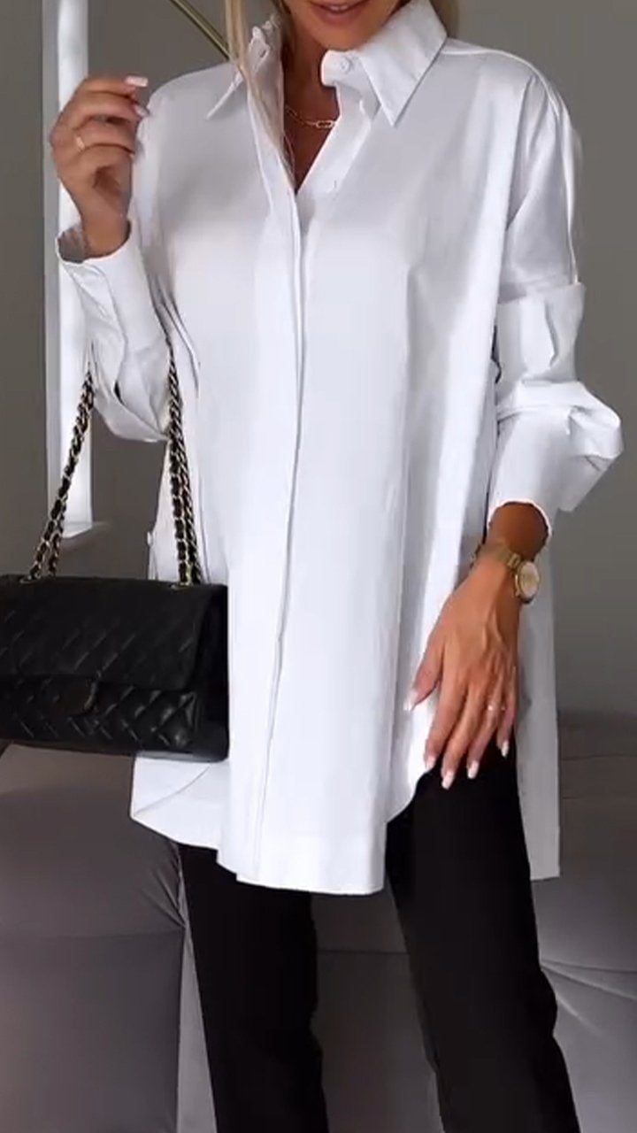 Khloe Gesner™ Shirt with lapel slit