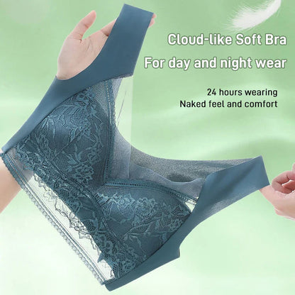 LaceLuxe™ Women's Lace Ice Silk Bra