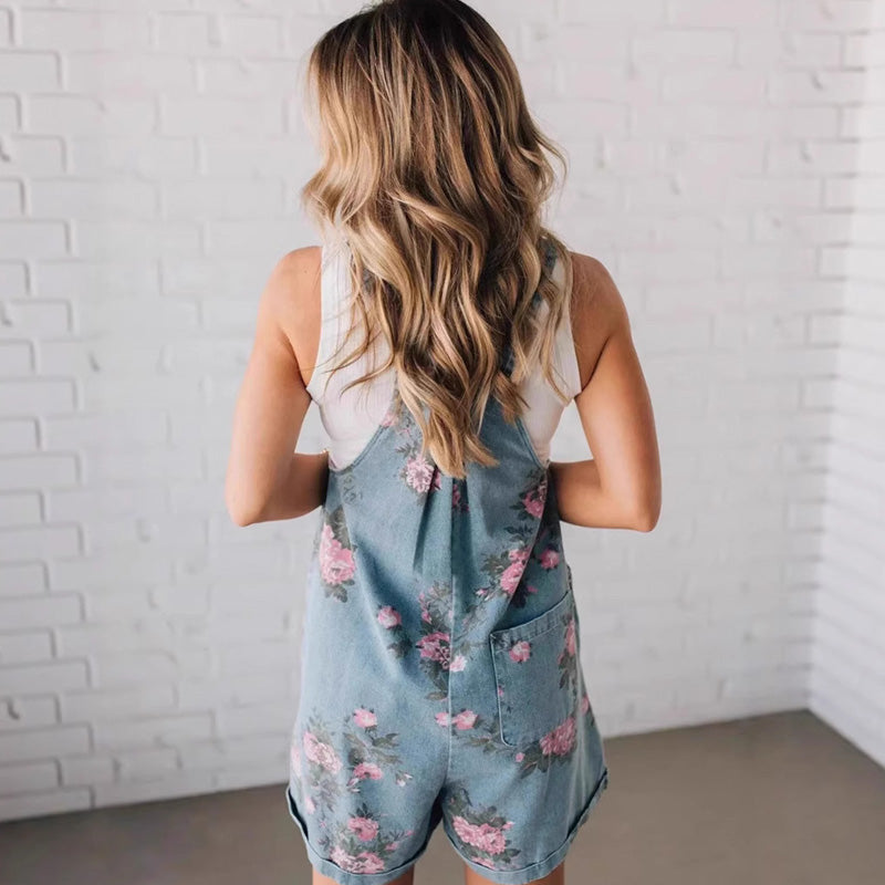 Leonia Bonzo™ Vintage Floral Denim Jumpsuit