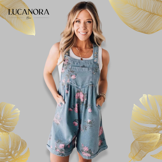 Leonia Bonzo™ Vintage Floral Denim Jumpsuit