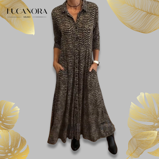 Linda Pignato™ Elegant dress with pockets
