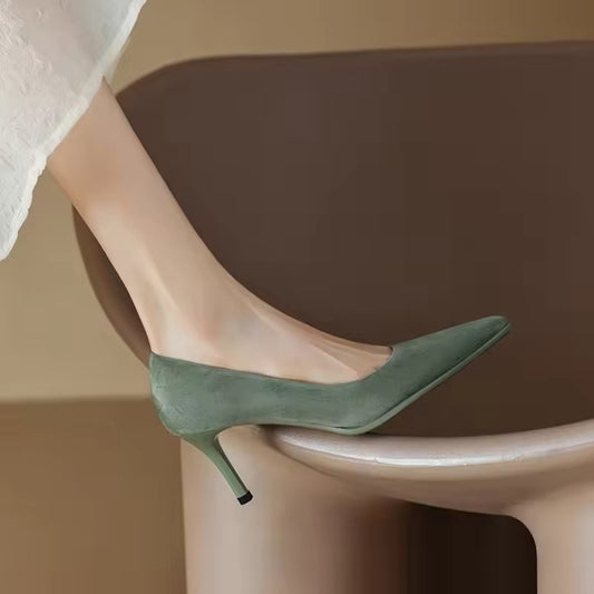 Luciana Rusco™ High-Quality Women's Pointed-Toe Black High Heels
