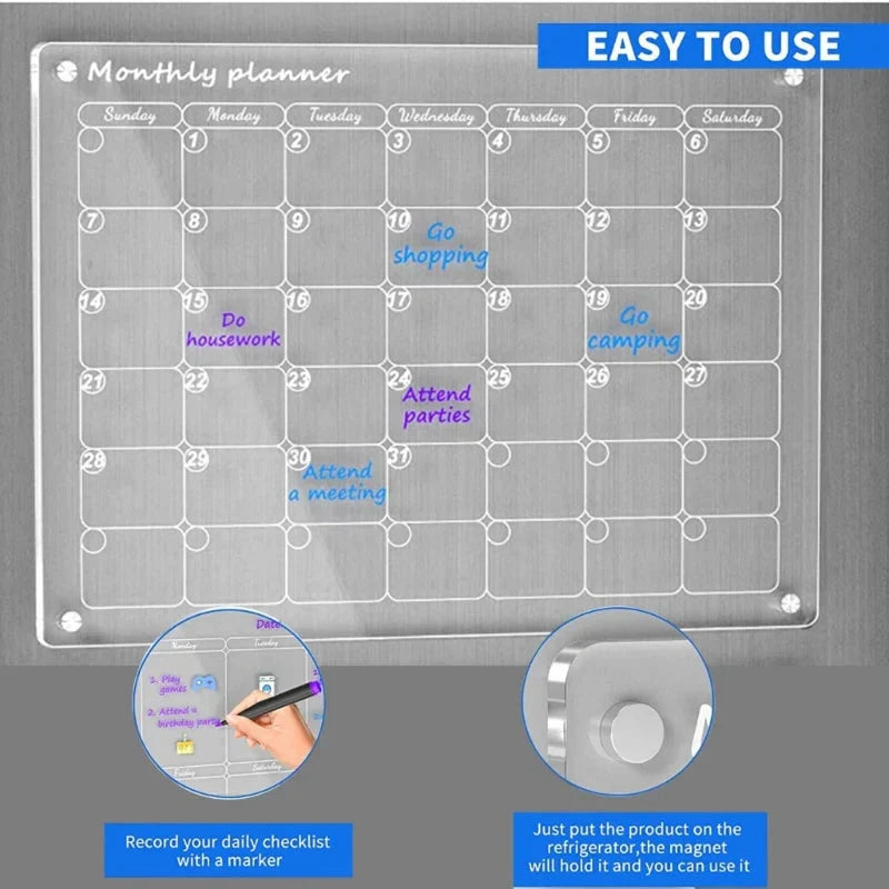MagPlan™ Magnetic acrylic calendar