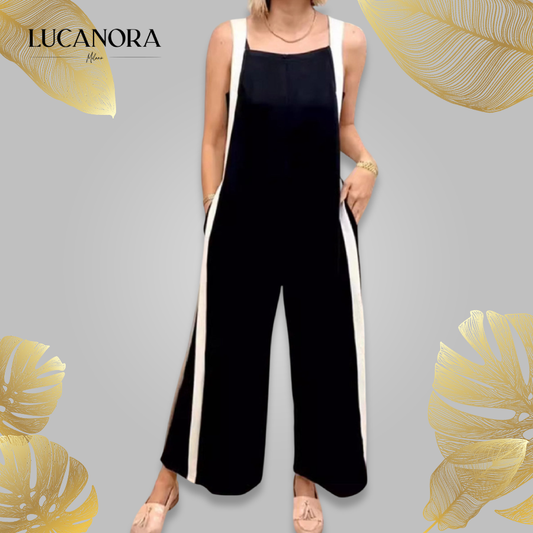 Marilena Fabian™ Contrast stitch wide leg jumpsuit