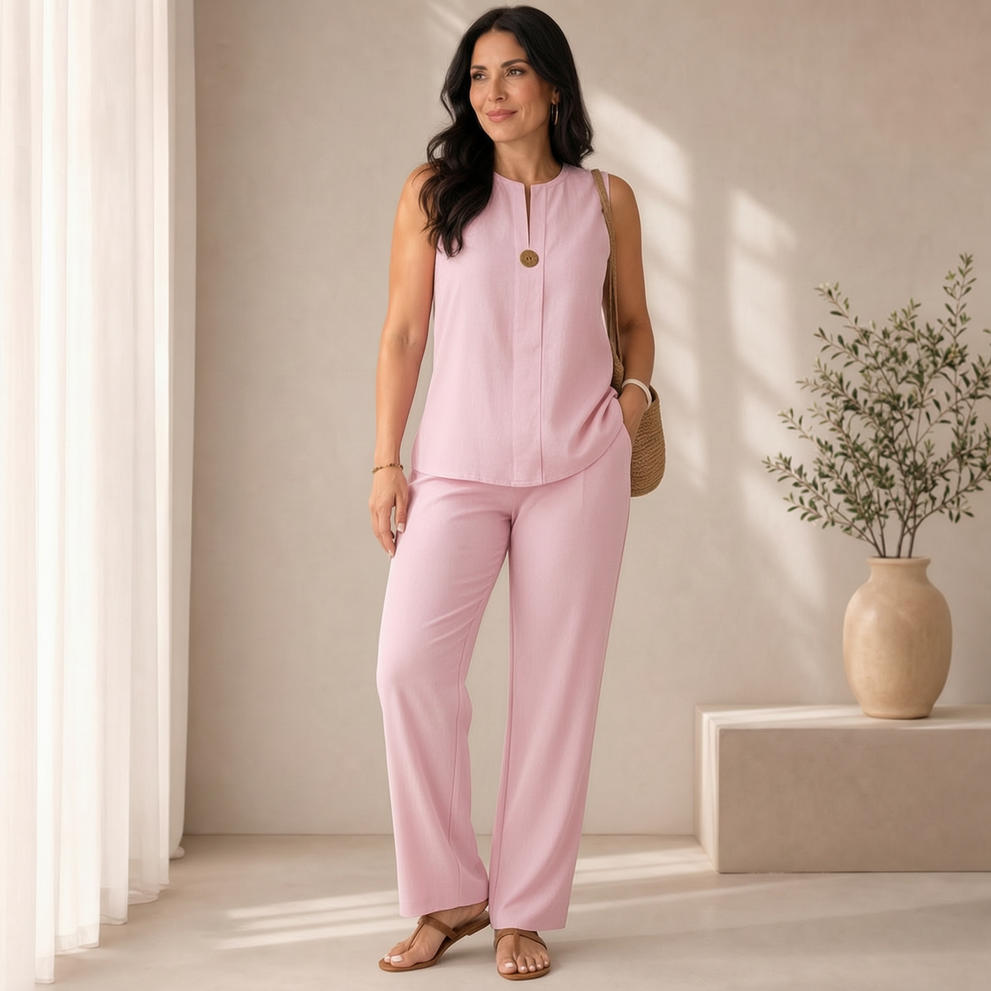 Ferdinanda Boselli™ Breathable Minimalist Two-Piece Lounge Set