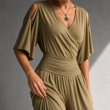 Bianca Goretti™ Soft Wrap Jumpsuit for Effortless Style