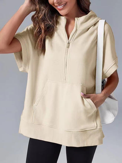 Molly™ Oversized casual shirt with half zip