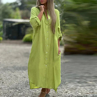 Nevaeh™ Casual button-down shirt with long dress