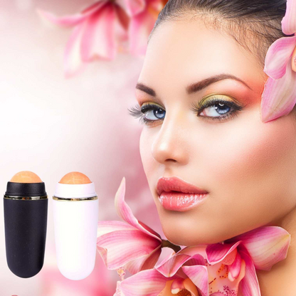 HerbaBeauty™ Gentle facial roller against sebum and sweat | Smooth skin anytime, anywhere!