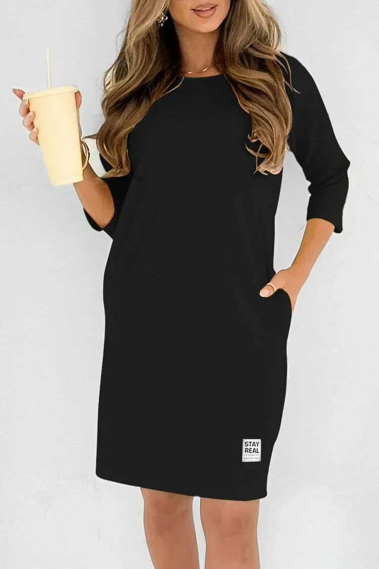 Palmira Biagi™ Women's Casual Dress with Round Neckline