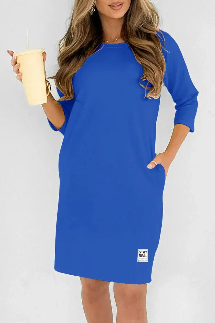 Palmira Biagi™ Women's Casual Dress with Round Neckline