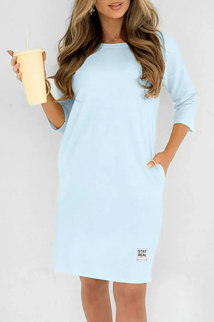 Palmira Biagi™ Women's Casual Dress with Round Neckline