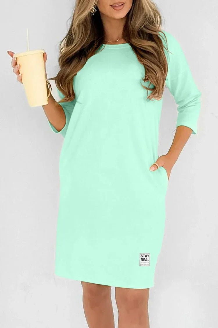 Palmira Biagi™ Women's Casual Dress with Round Neckline