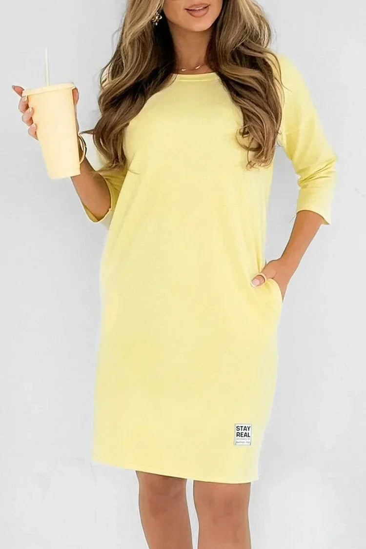 Palmira Biagi™ Women's Casual Dress with Round Neckline