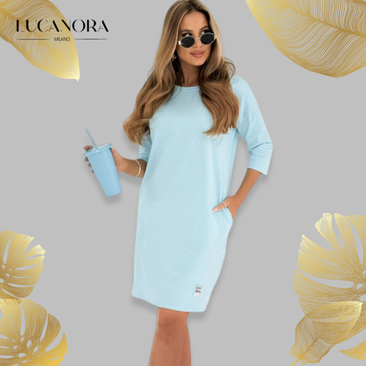 Palmira Biagi™ Women's Casual Dress with Round Neckline