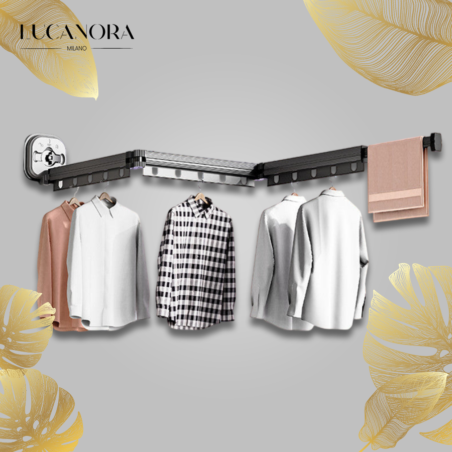 RetractRack™️ Pull-out wall clothes hanger with suction cup