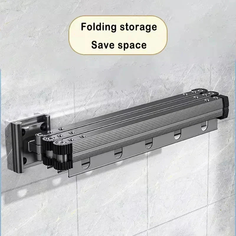 RetractRack™️ Pull-out wall clothes hanger with suction cup
