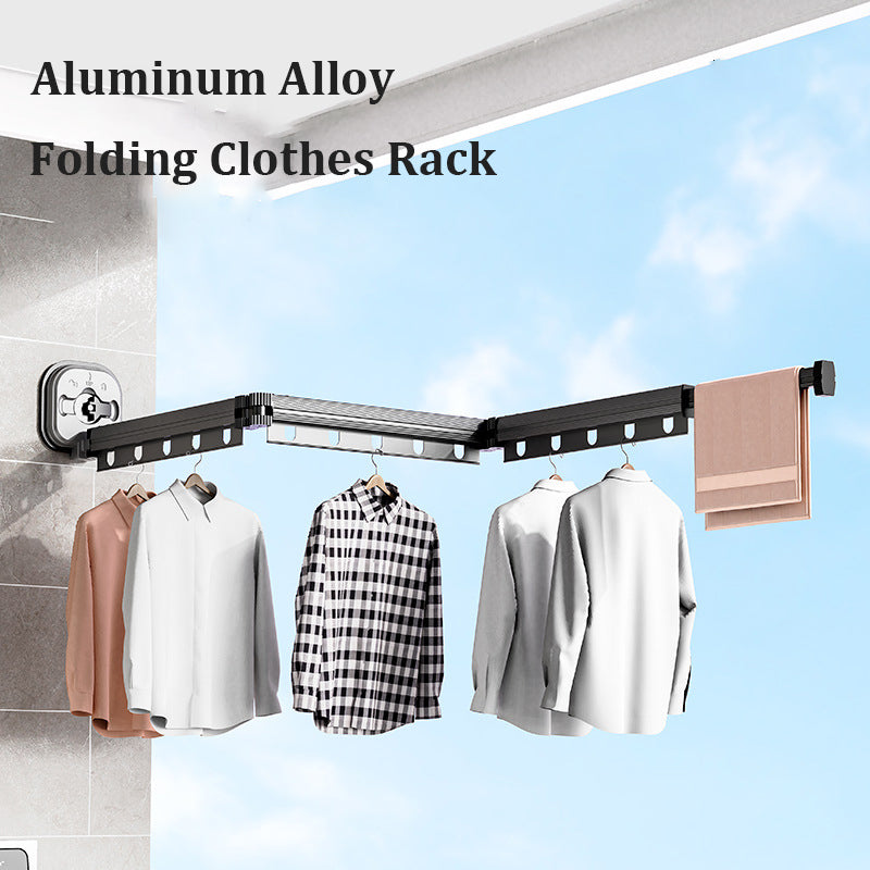 RetractRack™️ Pull-out wall clothes hanger with suction cup