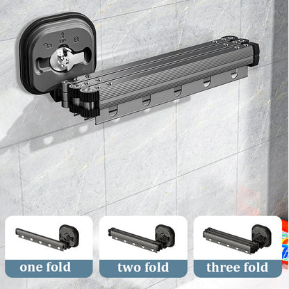 RetractRack™️ Pull-out wall clothes hanger with suction cup