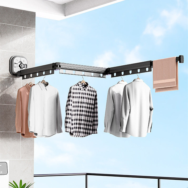 RetractRack™️ Pull-out wall clothes hanger with suction cup