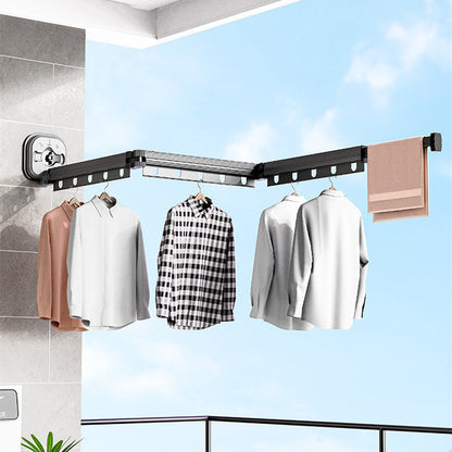 RetractRack™️ Pull-out wall clothes hanger with suction cup