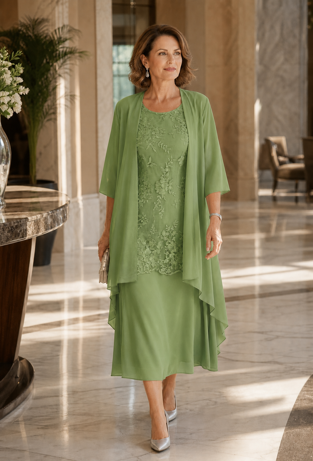 Rina Donadelli™ Coordinated Skirt Set for Effortless Elegance