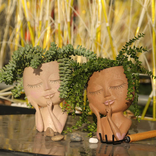 Botanica™ Flower pot with a face