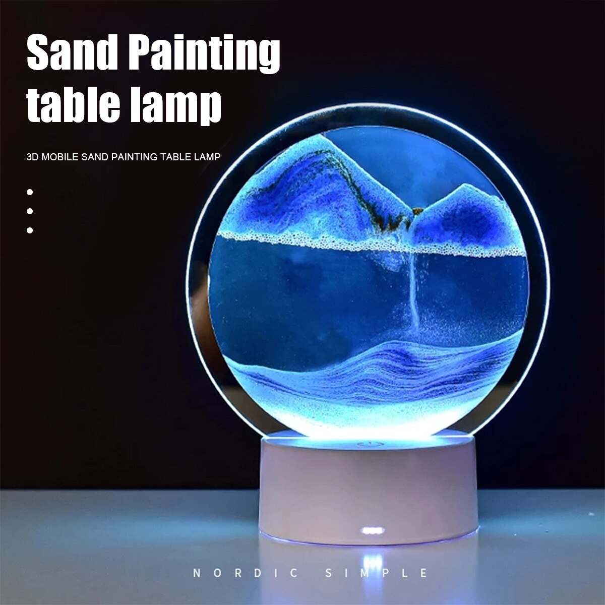 AtmoScape™ Colorful LED Hourglass Art Frame Lamp