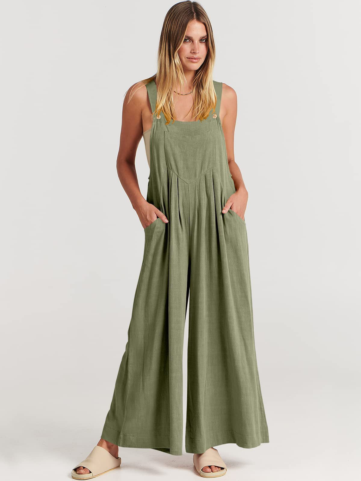 Rosabella Rizzo™️ Sleeveless Jumpsuit with Wide Legs