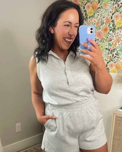 Sabina Vano™ Knit Polo Romper