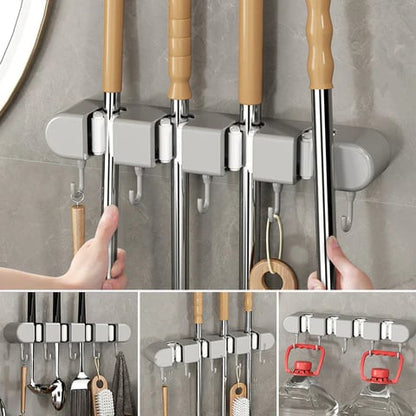 SafeHold™ Multifunctional mop holder with hook