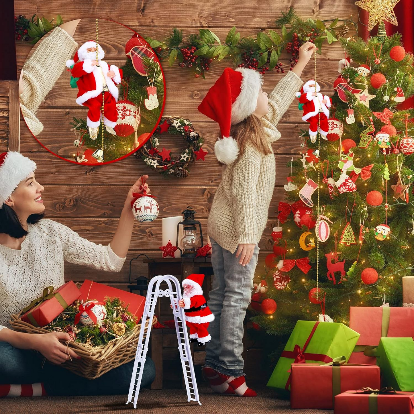 SantaRope™ Rope climbing Santa decoration