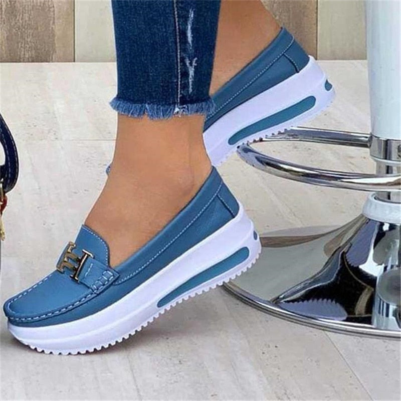 Helga™ Comfortable platform loafers