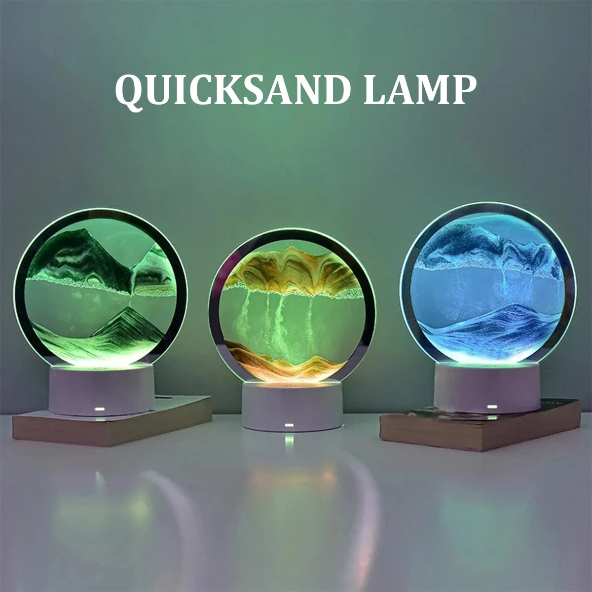 AtmoScape™ Colorful LED Hourglass Art Frame Lamp