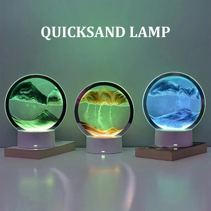 AtmoScape™ Colorful LED Hourglass Art Frame Lamp