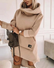 Marion™️ Comfortable sweatshirt dress with a hood